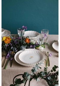 27 darabos porcelán étkészlet, fehér/arany