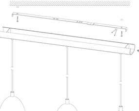 Eglo 49871 - Függeszték SAFI 3xE27/60W
