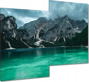 Vászonkép 80x70 Hegyi tó Tájkép