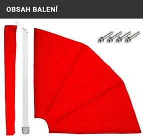 STILISTA Erkély árnyékoló 140 x 140 cm piros