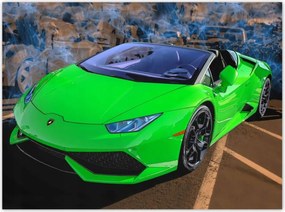 Poszterek 135x100 Zöld sportautó