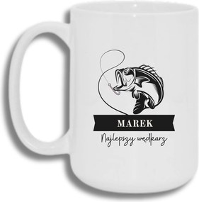 Bögre Fehér Nagy 440ml Vicces Ajándék Horgásznak Név Hozzáadása