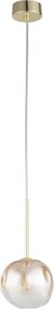 Brilagi - VULCANO kábeles csillár 1xG9/8W/230V átm. 15 cm arany/füstös bézs