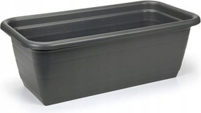 Erkélyláda műanyag virágágyás 80 x 18,7 cm antracit Lamela