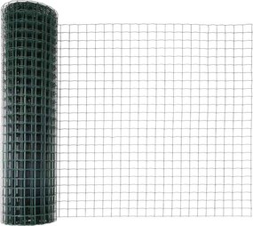 vidaXL Kerítés oszlopokkal Zöld 1,2 x 10 m Acél és PVC