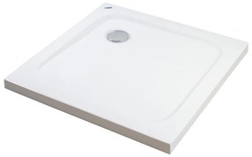 Coria 80x80x5 cm szögletes, akril zuhanytálca szifonnal