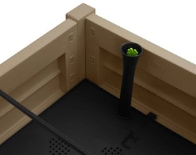 Világosbarna polipropilén magaságyás 110x45x79 cm
