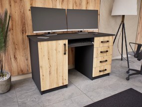 Veritas íróasztal (Antracit-Artisan) modern