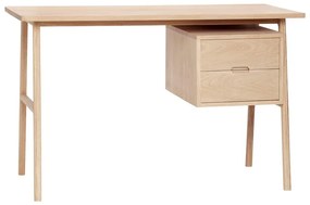 Íróasztal tölgyfa dekorral 57x120 cm Architect – Hübsch