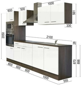 Yorki 270 konyhabútor sütős és mikrohullámű sütős kivitelben