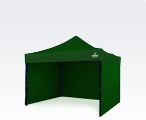 Altánok 3x3m Acélkeret 3 Falakkal: Munkasátor Kézműveseknek - plusz 3 oldalfal - Zöld