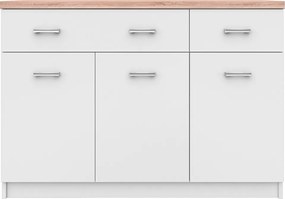 Komód 3d2s, fehér/tölgy sonoma, TOPTY TYP 07
