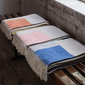 Zöld-téglavörös takaró 125x190 cm Brick – Mette Ditmer Denmark