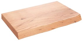 világosbarna kezelt tömör fa fürdőszobai pult 60x40x(2-6) cm