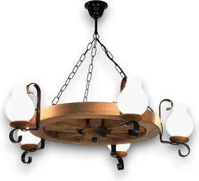 Brilagi - Láncos csillár ROATA 5xE14/40W/230V Ø 70 cm bükk