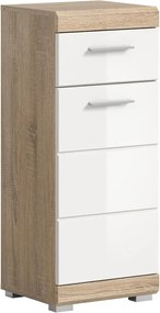 Lambada fürdőszoba szekrény sonoma tölgy/fehér