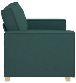kétszemélyes sötétzöld szövetkanapé 120 cm