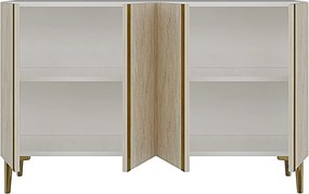 Anka 120 - White, Travertine, Silver