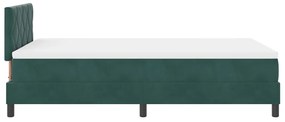 Boxspring Ágy Mattal Sötétzöld Kicsi Kétszemélyes Bársony