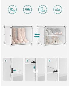 BOXIFY moduláris polc rekeszekkel, fehér