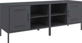 vidaXL 2 db antracitszürke acél TV-szekrény 68 x 39 x 50,5 cm