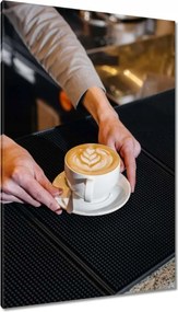 Vászonkép 80x120 Barista kávé tálalás