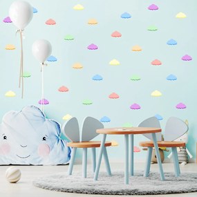 PIPPER. Textil falmatrica "Felhők" 60x70cm Szín: Sötét pasztell színek