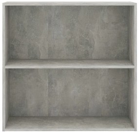 2 szintes betonszürke forgácslap könyvszekrény 80x30x76,5 cm
