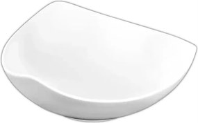 Saláta tálaló fehér porcelán háromszögletű 13cm Wilmax salátaöntetekhez és rágcsálnivalókhoz