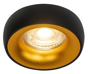 6 darabos, fekete színű, arany belsővel ellátott design süllyesztett spotlámpa készlet - Mooning