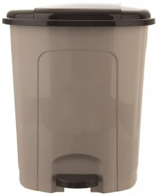 Barna műanyag pedálos szemetes 30 l – Orion
