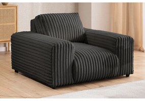 Sötétszürke kordbársony fotel Justin – Ropez