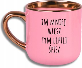 Bögre Rózsaszín Elegáns Nagy Vicces Ajándék Minél Kevesebbet Tudsz