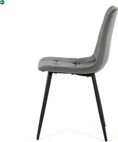 Jídelní židle, šedá, sametová látka, CT-V5081 GREY4