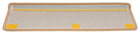 20 db lépcsőszőnyeg, 65 x 21 x 4 cm, bézs, téglalap alakú széllel