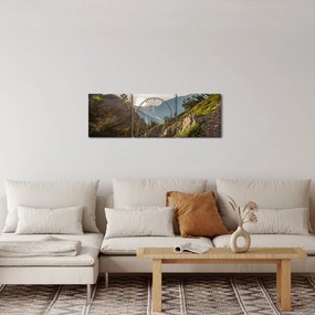 Kép - Olimpusi hegy (órával) (90x30 cm)