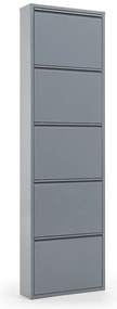 Szürke fém billenő ajtós cipőtartó 50x169x15 cm Ode – Kave Home
