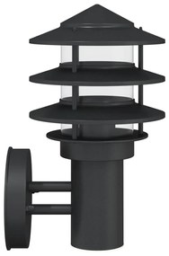 fekete rozsdamentes acél kültéri fali lámpa