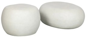 Fehér kerek dohányzóasztal ø 50 cm Pebble – vtwonen