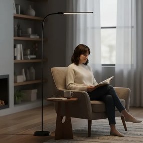 LED fényerőszabályozható állólámpa TEILO LED/14W/230V 3000/4000/6000K fekete