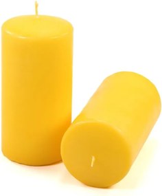 Gyertya készlet 15 cm Ø 7,5 cm 2 db sárga