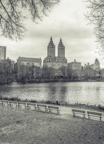 Poszter 20,5x28,4cm Alsó-Manhattan panoráma a Central Park 3-ból, Assaf Fra