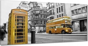 Vászonkép 120x60 Sárga londoni busz