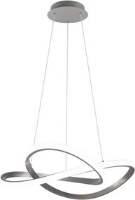 TRIO R32051407 COURSE Modern Led Függesztett Lámpa Ezüst LED IP20