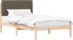 vidaXL Ágykeret Kárpitozott Fejtámlával Tópszínű 100 x 200 cm