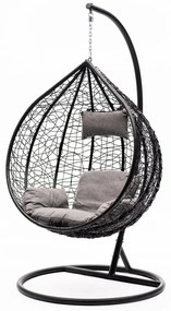 Noela sötétszürke műrattan függőfotel - Bonami Selection
