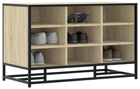 cipőpad Sonoma tölgy 84x40x53,5 cm Gépelt fa és fém