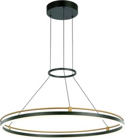 Italux Merlot PND-54638R-28W-3K-BK-GD Függőlámpa 1x28W/LED 3000K 1500lm IP20