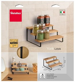 Fa fűszertartó állvány York – Metaltex