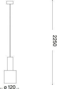 Ideal Lux - Csillár zsinóron HOLLY 1xE27/60W/230V átm. 12 cm réz